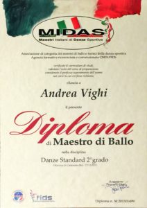 Maestro di danza sportiva ballo FIDS MIDAS Danze Standard Andrea Vighi