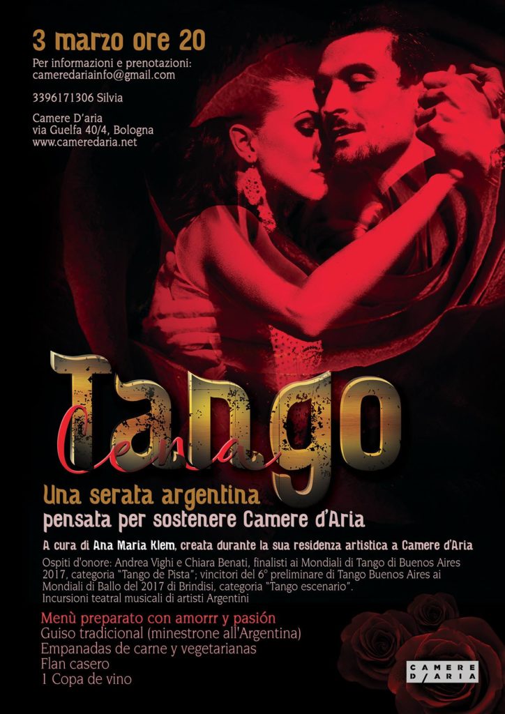 Tango Cena - Camere d'aria - Evento a Bologna - Andrea Vighi y Chiara Benati