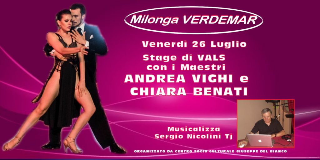 Milonga Verdemar stage di Vals con Andrea Vighi e Chiara Benati