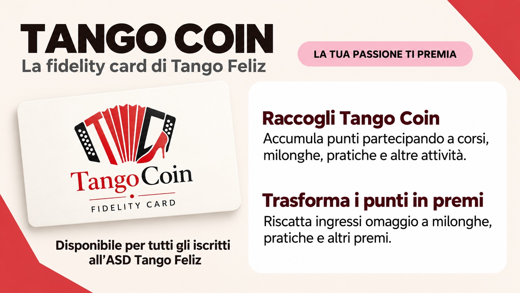 Arrivano i Tango Coin: la tua passione viene premiata!